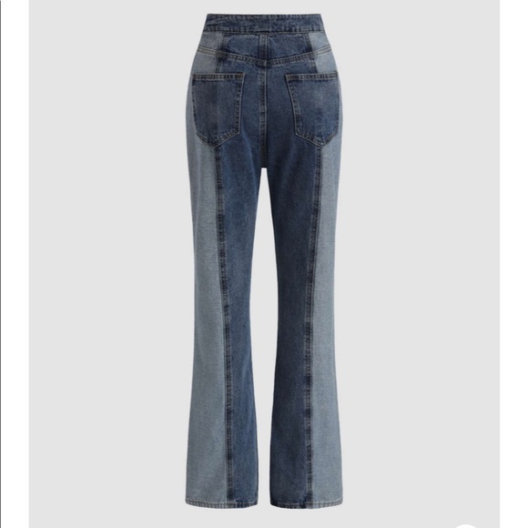 Cider Jeans Nwt Cider Flipped Waist Patchwork Denim Jeans Small